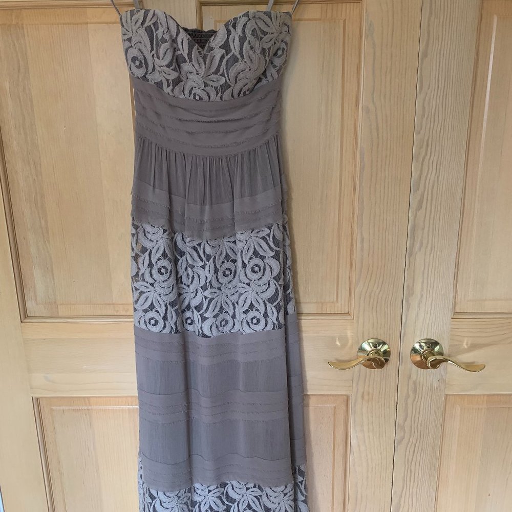 Strapless Full-Length Floral Gown/Maxi Dress